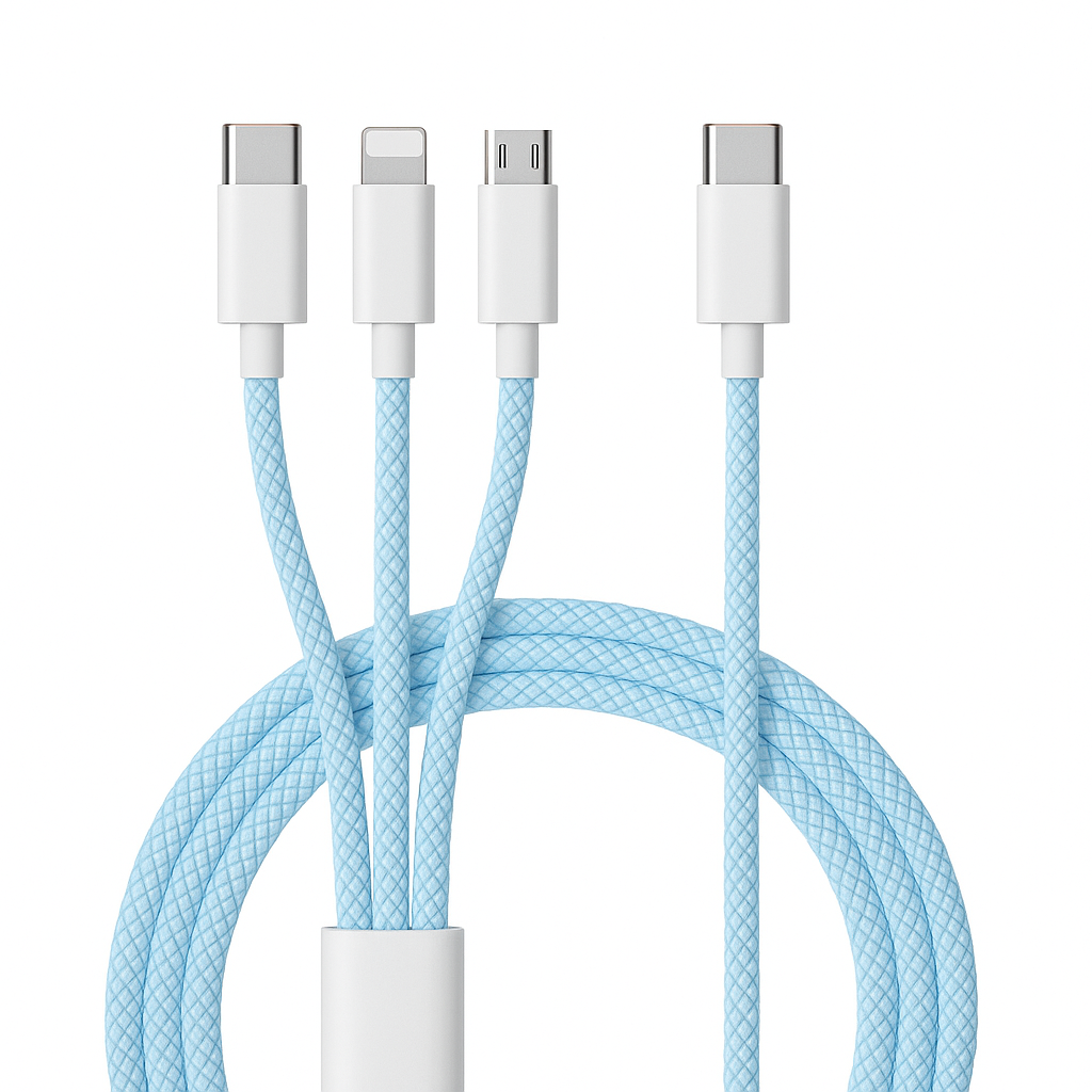 Kubvio FlexCharge3™ – 3-in-1 Super Fast Charging Cable