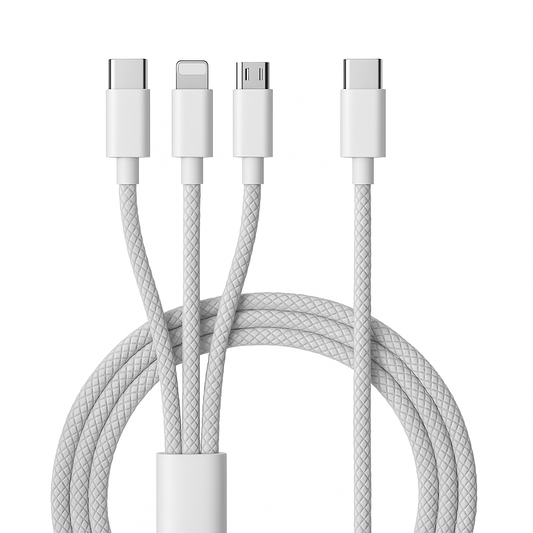 Kubvio FlexCharge3™ – 3-in-1 Super Fast Charging Cable