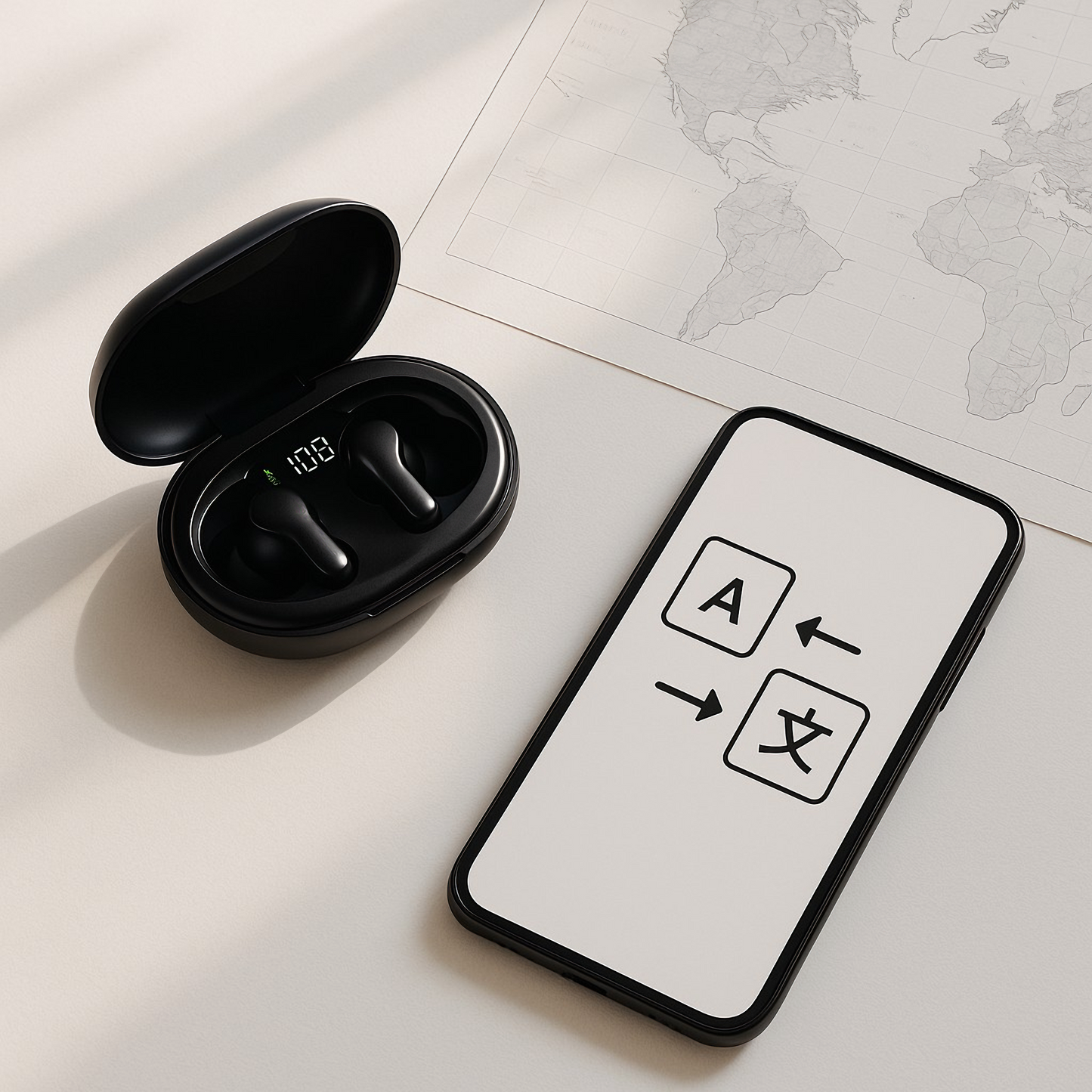 Kubvio PolyLingo™ Earbuds – Real-Time Voice Translator